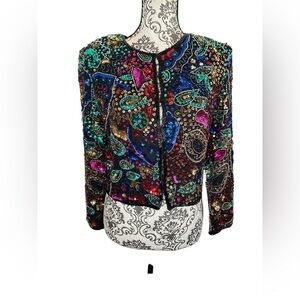 Embellished Multicolor Women's Jacket  Laurence Kazar